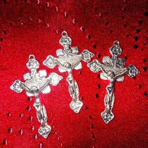 Two Silver Cross charms